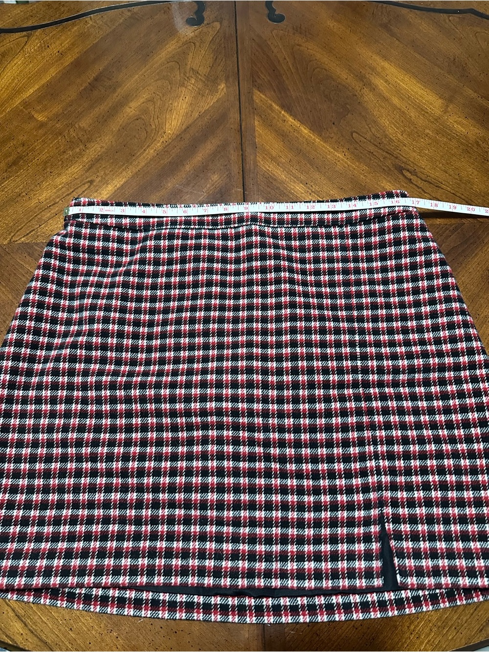 Hollister Black, Red & White Plaid Mini Skirt